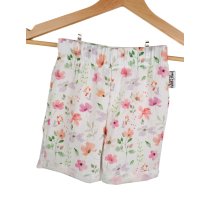 Kurze Shorts Musselin Blumen pastell 86/92