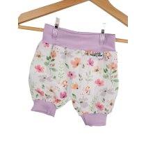 Kurze Hose Musselin Blumen pastell