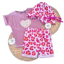Musselin Leo pink Outfit