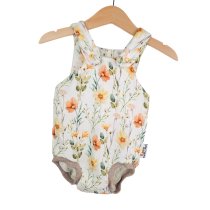 Sommerstrampler Musselin Sommerblumen pastell 74/80