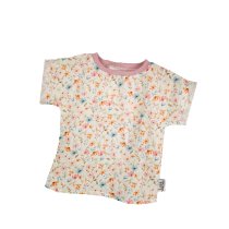 T-Shirt mit Umschlagarmen Musselin Streublumenwiese 86/92