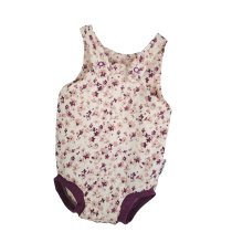 Sommerstrampler Musselin Blümchen flieder  74/80