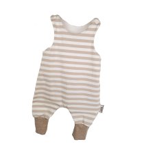 Strampler Streifen sand 62