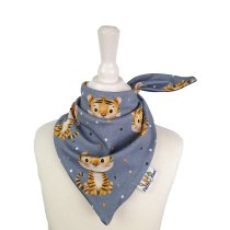 Halstuch zum Binden Tiger blau