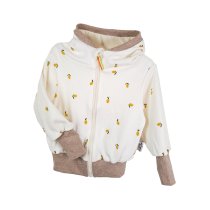 Sweatjacke Feinripp Zitronen 86/92 doppellagig