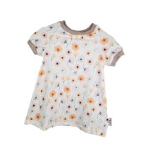 Kurzarmkleid Sommerblumen pastell