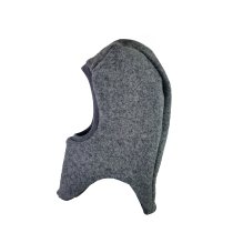Schlupfmütze aus Merino Wollfleece grau