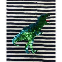JERSEY T-REX PANEL Wendepaillette 150 X 70 CM