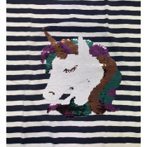 JERSEY Einhorn PANEL Wendepaillette 150 X 70 CM