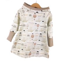 Hoodiekleid Flying Whale sand