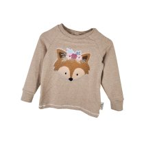 Langarmshirt Blumenfuchs-Patch sand