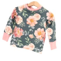 Langarmshirt Rosenzauber petrol