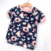 T-Shirt Vögelchen dunkelblau 86/92