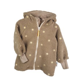 Jacke aus Fleece Blumen sand