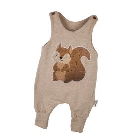 Strampler Eichhörnchen-Patch sand