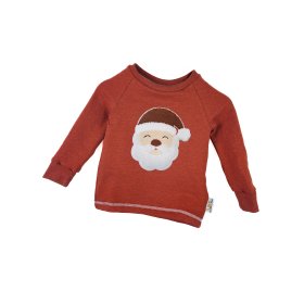 Langarmshirt Weihnachtsmann-Patch 