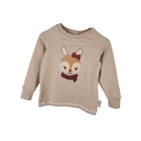 Langarmshirt Winterreh-Patch sand