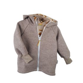 Walkjacke sand meliert mit Lieblingsfuchs