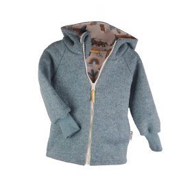 Walkjacke mint meliert mit Safaritiere