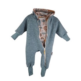 Walkoverall mint meliert mit Safaritiere