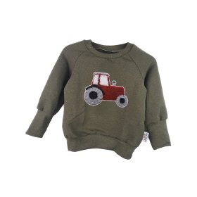 Pullover Traktor rot-Patch khaki