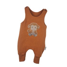 Strampler Affe-Patch rost