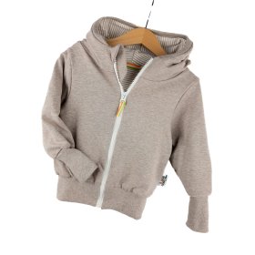 Sweatjacke Streifen beige