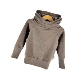 Hoodie Streifen braun