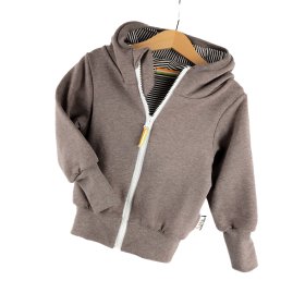 Sweatjacke Streifen braun