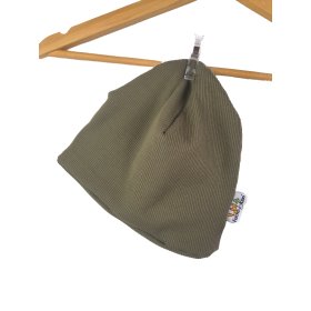 Beanie Feinripp Khaki