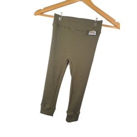Leggings Feinripp Khaki