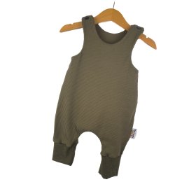 Strampler Feinripp Khaki