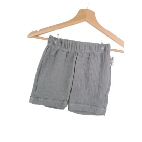 Kurze Shorts Musselin grau
