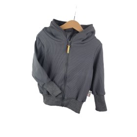 Sweatjacke Feinripp Anthrazit