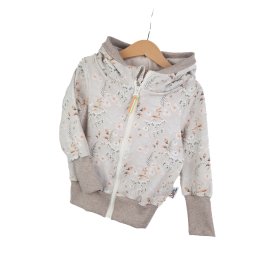 Sweatjacke Blümchen sand