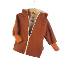 Walkjacke rost mit Fuchsi creme
