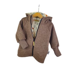 Walkjacke braun meliert mit Fuchs & Reh