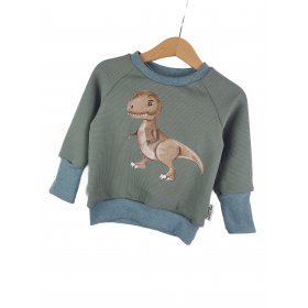 Pullover Dino-Patch altmint