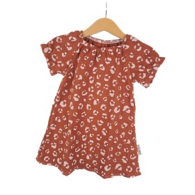 Kurzarmkleid Musselin Leo rost