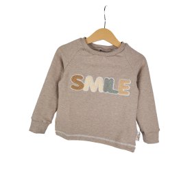 Langarmshirt Smile-Patch sand
