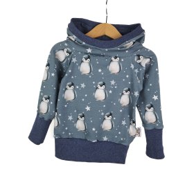Hoodie Pinguine blau