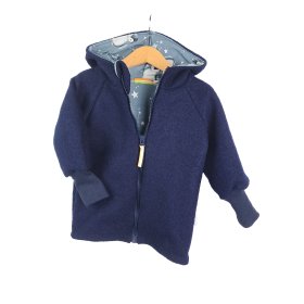 Walkjacke blau mit Pinguine blau