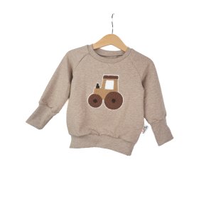 Pullover Traktor-Patch sand