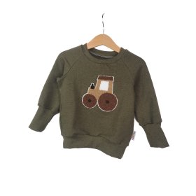 Pullover Traktor-Patch khaki
