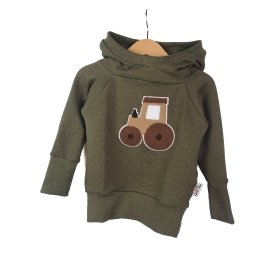 Hoodie Traktor-Patch khaki