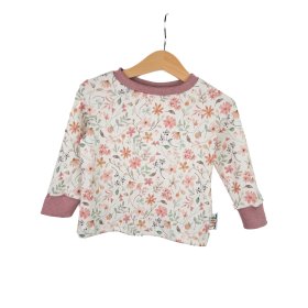 Langarmshirt Feinripp Blumenwiese