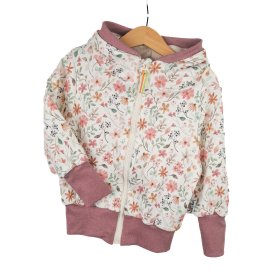 Sweatjacke Feinripp Blumenwiese
