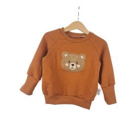 Pullover Bärchi-Patch rost