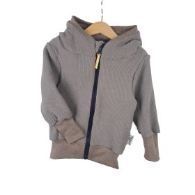 Sweatjacke Grobstrick braun