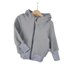 Sweatjacke Grobstrick grau
